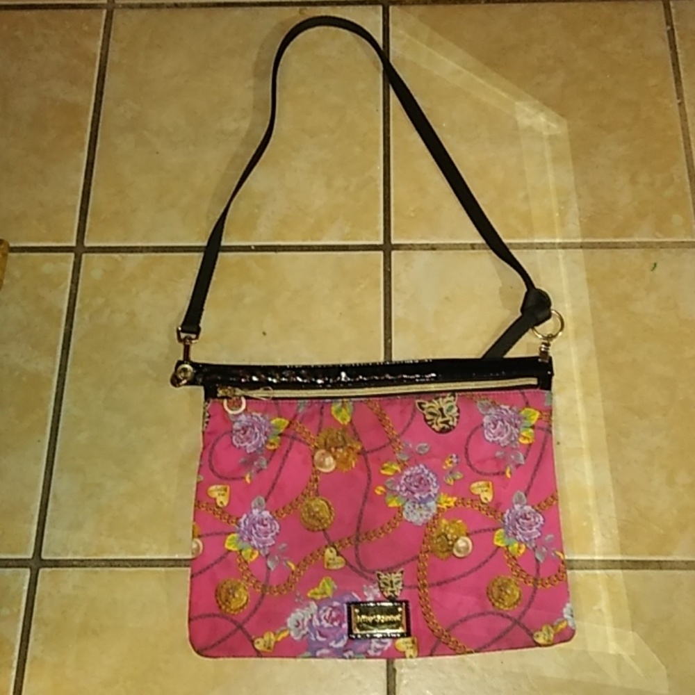 Pink Betsey Johnson pouch bag